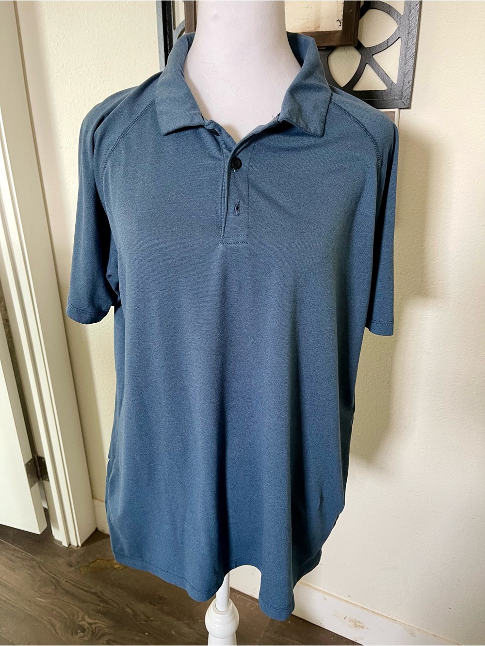 Kenneth Cole Men's Performance Polo Shirt - Slate Blue